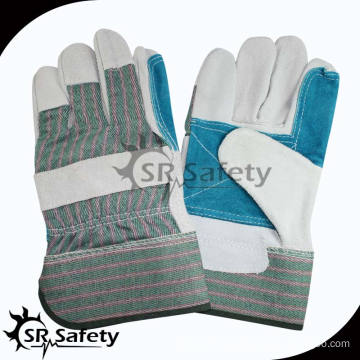 SRSAFETY double palm high quality drilling leather work gloves